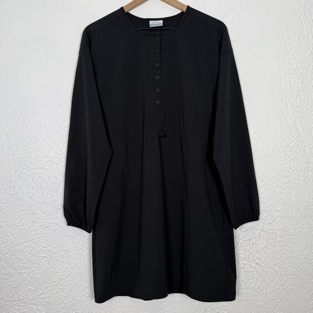 Columbia Boundless Avenue Dress Omni-Shade Black Long Sleeve XS NWT
